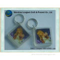 Square OEM acrylic key chain for photo insert souvenir make